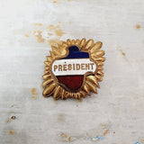 Antique French President Enamel Pin