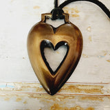 Heart And Leather Horse Bridle Necklace