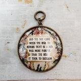 Anais Nin Quote Domed Pendant