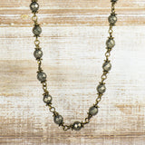 Pyrite Double-Clasp Chain 18 and 36-inch
