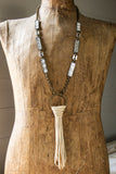 Ivory Leather Tassel - New Pendant