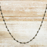 Petite Wired Pyrite Double-Clasp Chain 18-inch