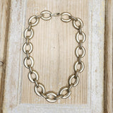 SALE Vintage Silver-Toned Link Necklace -Vintage Finds