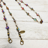 Italian Millefiori and Pearl Double-Clasp Chain -Authentica Collection