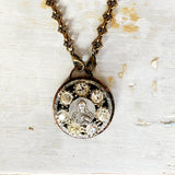 Jesus + Sacred Heart Rhinestone Pendant