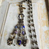 Royal Blue Italian Glass Amulet Pendant