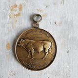 Antique Belgian Cow Medal Pendant
