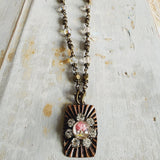 Antique Floral-Inspired Dainty Pendant