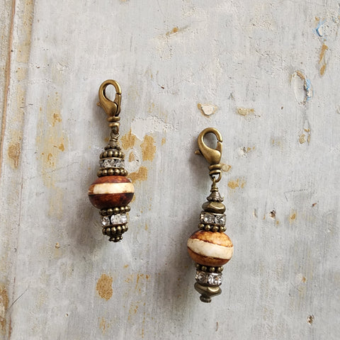 SALE: Hand Painted African Bead Charms