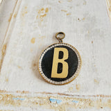 SALE Initials on Velvet Pendants