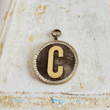 SALE Initials on Velvet Pendants