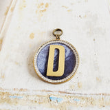 SALE Initials on Velvet Pendants