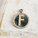 SALE Initials on Velvet Pendants