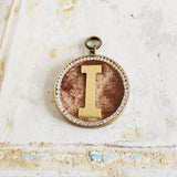 SALE Initials on Velvet Pendants