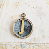 SALE Initials on Velvet Pendants