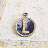 SALE Initials on Velvet Pendants