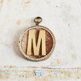 SALE Initials on Velvet Pendants