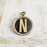 SALE Initials on Velvet Pendants