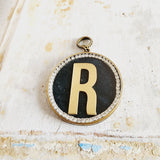 SALE Initials on Velvet Pendants