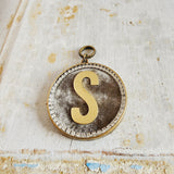 SALE Initials on Velvet Pendants