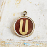 SALE Initials on Velvet Pendants