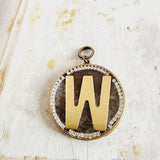 SALE Initials on Velvet Pendants