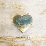 Puffy Heart Stone Pendants