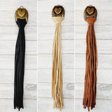 Deer Leather Tassel with Horse Bridle Heart Rosette - Authentica Collection
