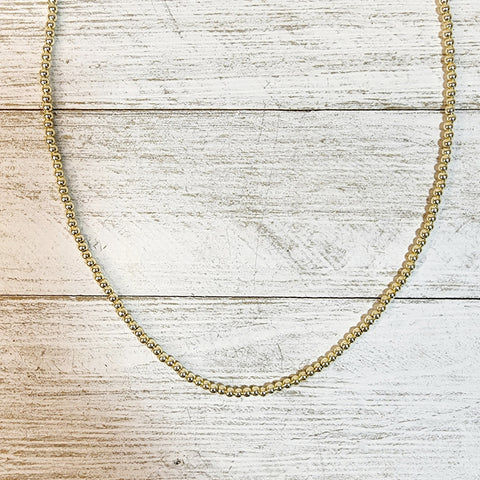 Gold Beaded Dainty Chain - Authentica Collection 18-Inch