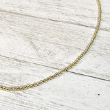 Gold Beaded Dainty Double-Clasp Chain 18-Inch
