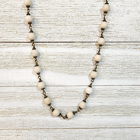 Coral Fossil Stone Chain - Authentica Collection 36-Inch