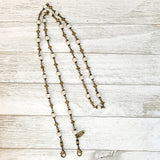 Coral Fossil + Matte Gold Hematite Chain - Authentica Collection 18- and 36-Inch
