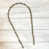 Open Brass Loop Double-Clasp Chain 18- and 36- Inch