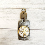 SALE French Enamel Cupid Button - Vintage Pendant