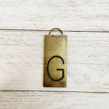 Vintage Brass Initial Authentica Collection Pendant