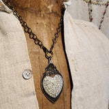 Deco Rhinestone Heart Pendant - Authentica Collection