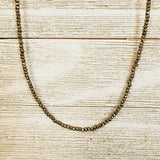 Pyrite Dainty Strung Double-Clasp Chain  18-inch
