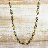 Gold Pyrite Double-Clasp Chain 18 and 36-inch
